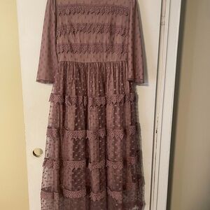 Dainty Jewells Venice at Dawn Mauve Lace Dress